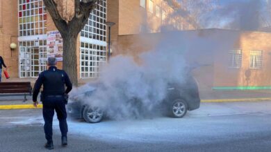 Coche incendiado en Albacete