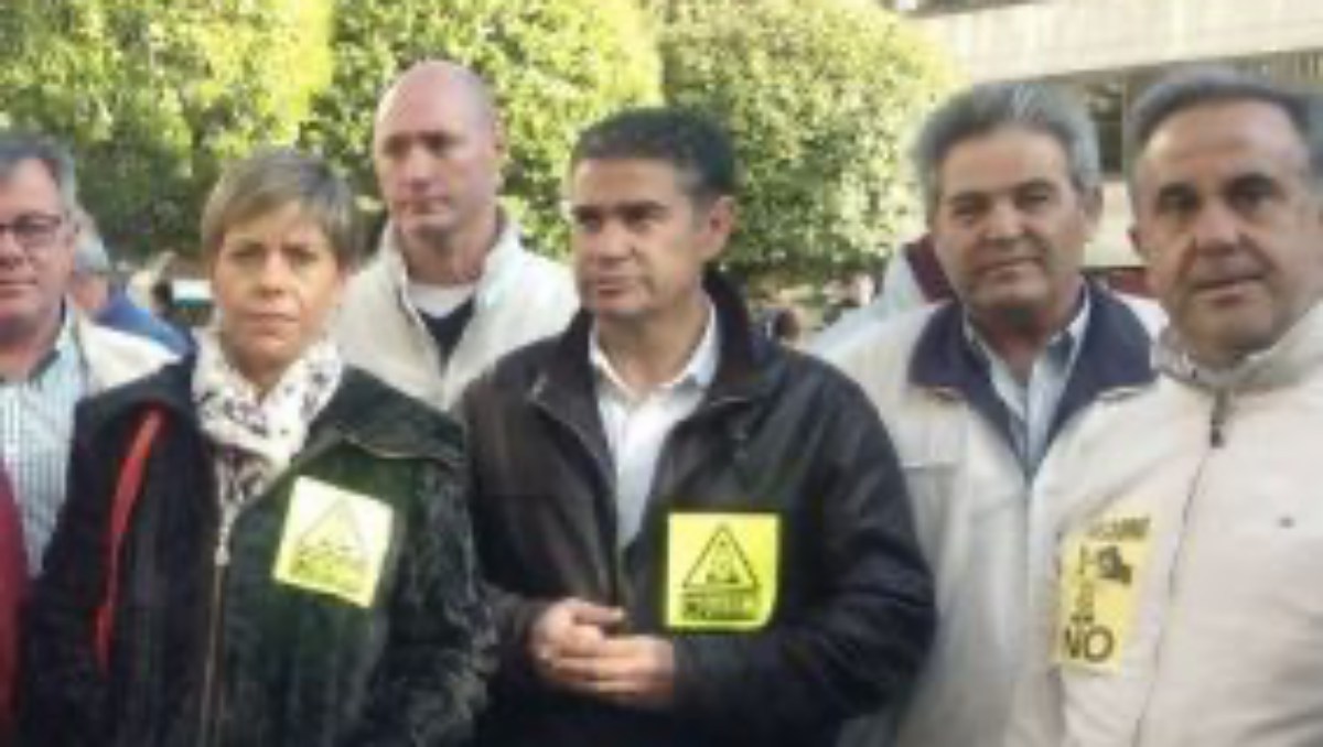 González Ramos en una protesta contra el Fracking