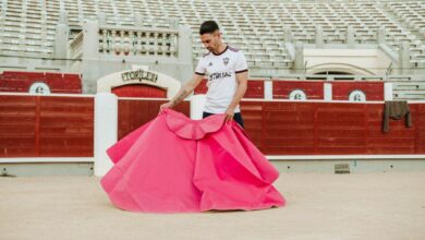 Kike Márquez, jugador del Albacete Balompié en la Plaza de Toros de Albacete