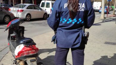Moto presuntamente robada en la que viajaba el detenido en Albacete