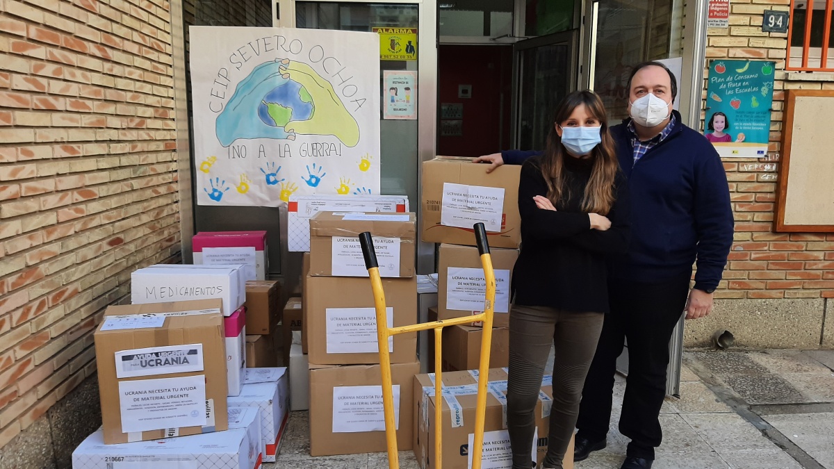 El CEIP Severo Ochoa de Albacete se moviliza para ayudar a Ucrania