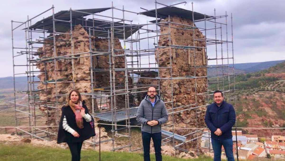 Estado actual de las obras en la Torre de Morcil en Alcaraz (Albacete)