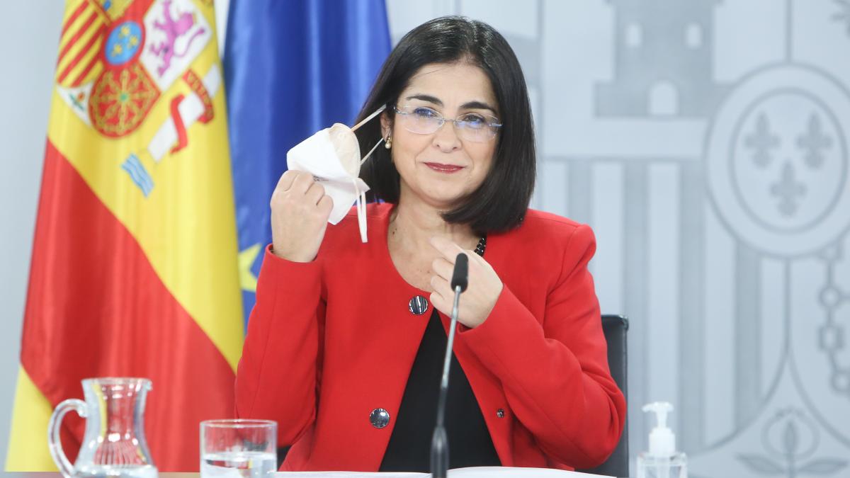 Foto archivo de la ministra de Sanidad, Carolina Darias, en una rueda de prensa / Europa Press