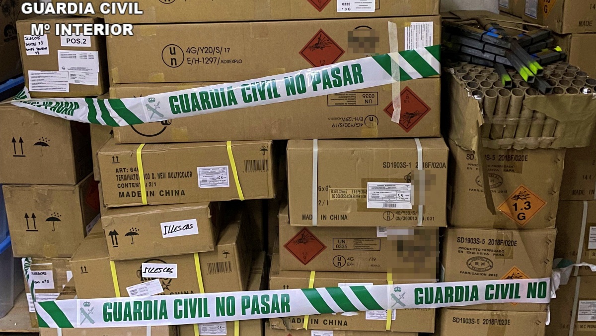 Intervenidos 200 kilos de material explosivo dentro de una furgoneta estacionada en Castilla-La Mancha