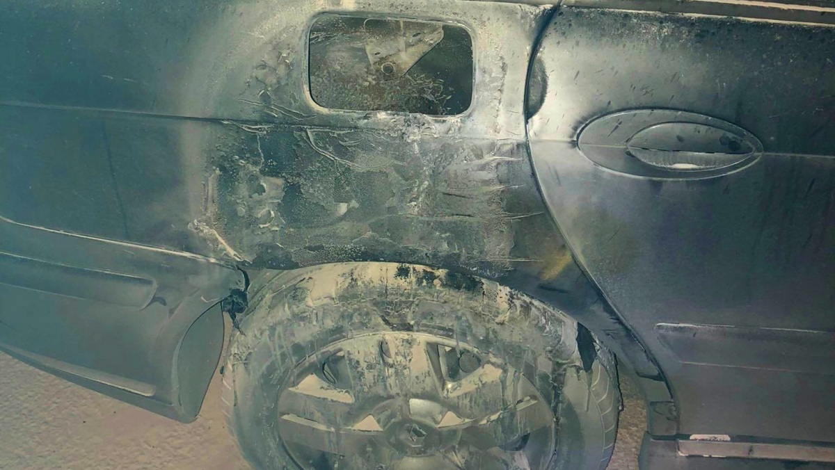 Uno de los coches afectados en Castilla-La Mancha