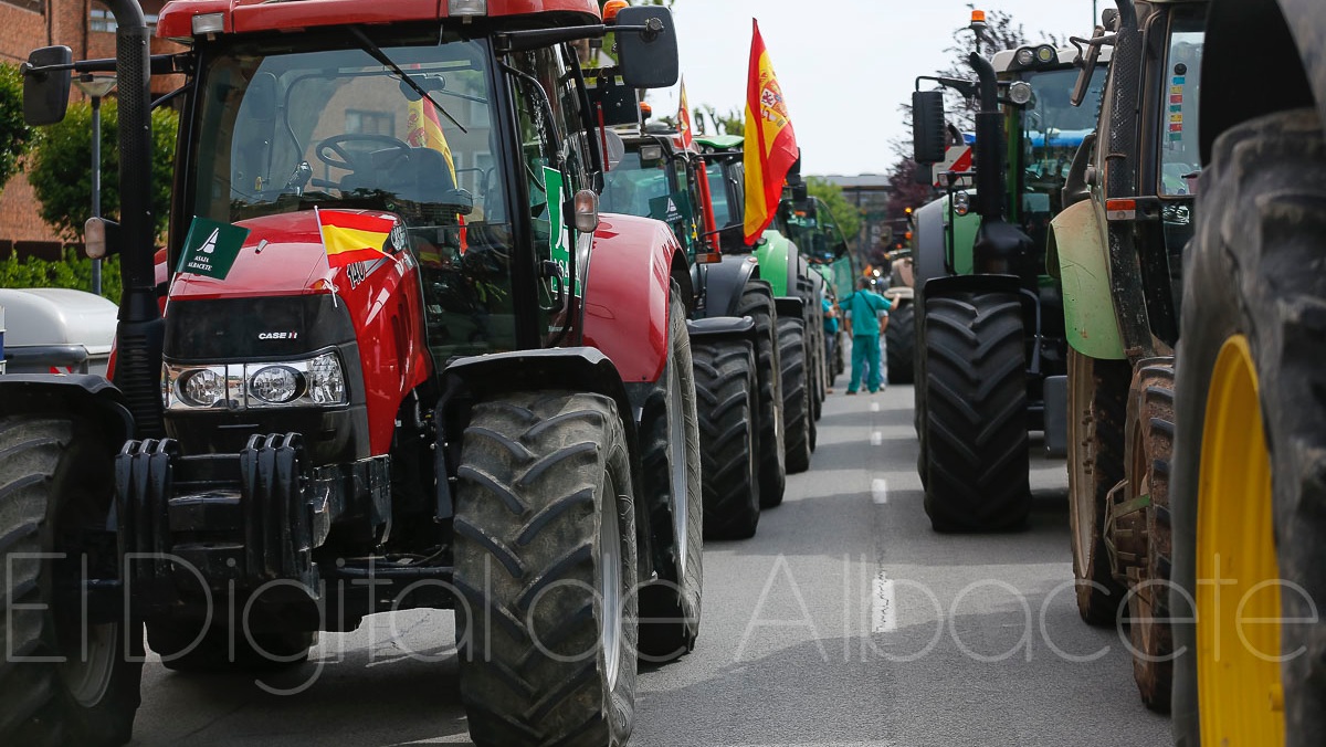 Foto de archivo de una protesta de agricultores en Albacete