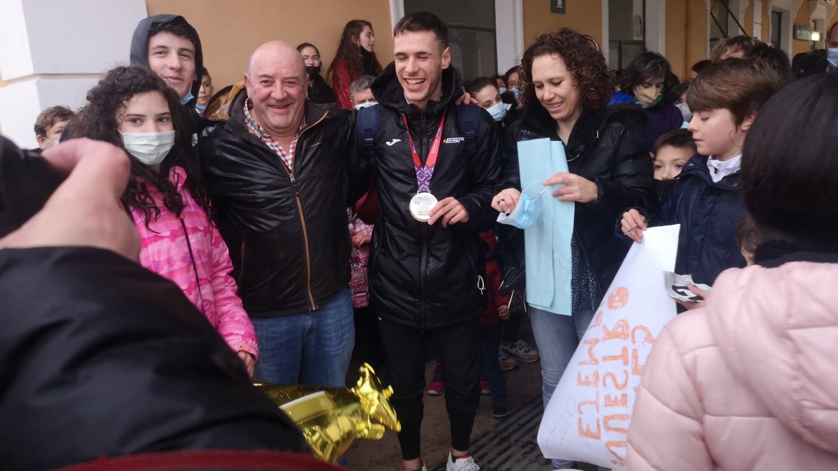 Recibimiento al atleta en Villarrobledo