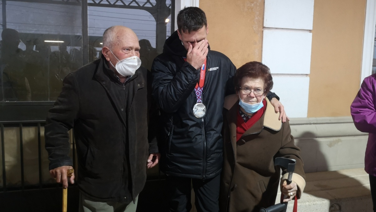 Recibimiento al atleta en Villarrobledo