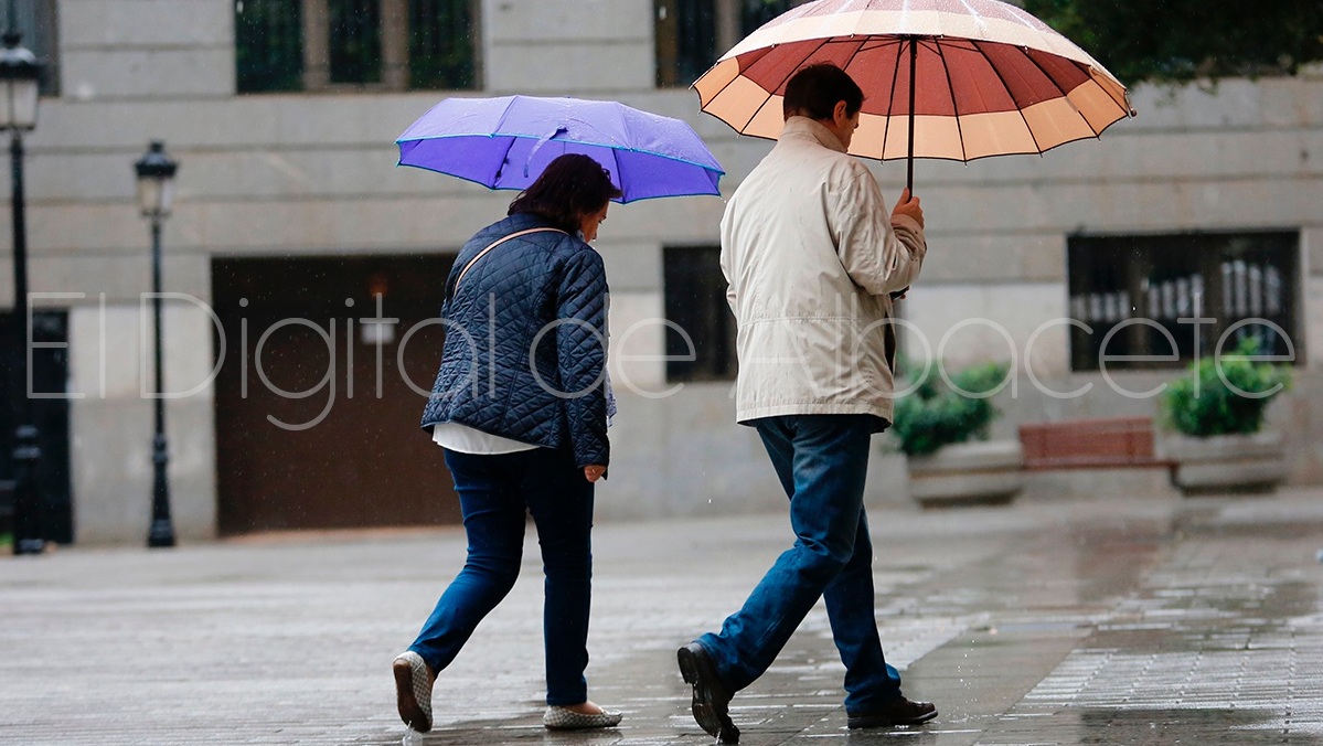 Un día lluvioso en Albacete
