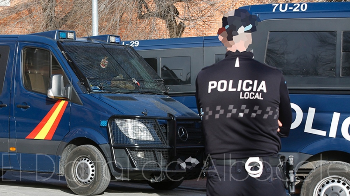 Intervención de la Policía Nacional y de la Policía Local de Albacete