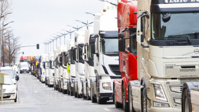 Manifestación de transportistas en Albacete / Fotos: Ángel Chacón