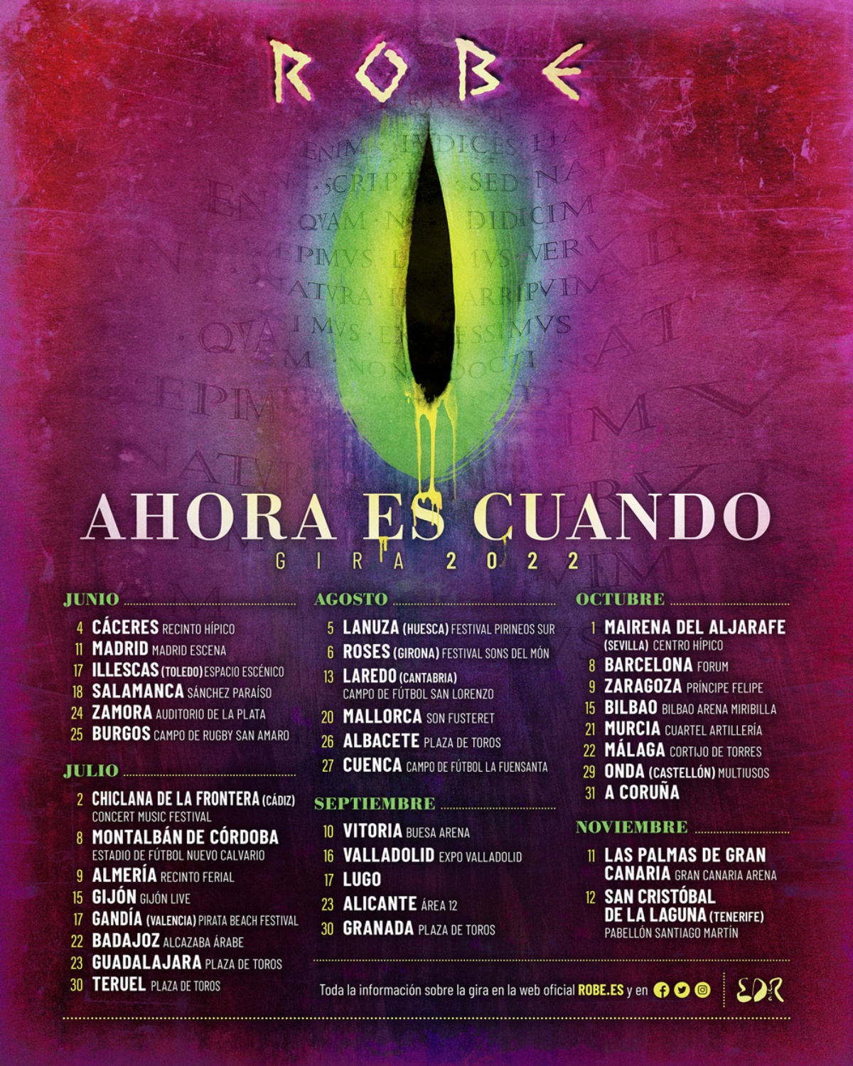 Cartel de la gira 'Ahora es cuando'