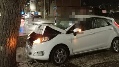 Accidente ocurrido en Albacete / Foto: Policía Local de Albacete