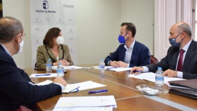 Patricia Franco en un momento de la reunión celebrada en Albacete