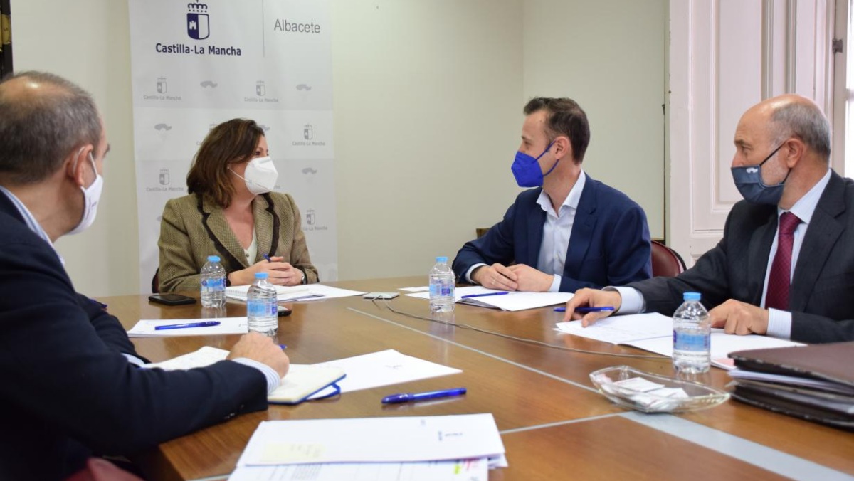 Patricia Franco en un momento de la reunión celebrada en Albacete