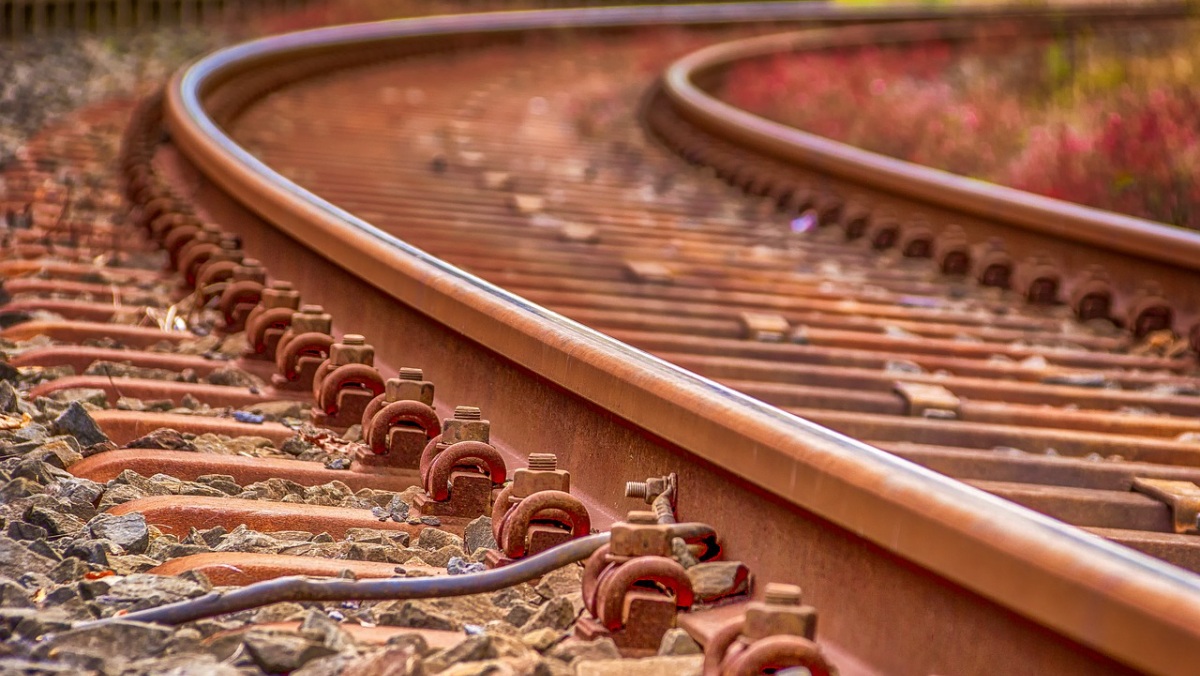 Vía de tren en Albacete