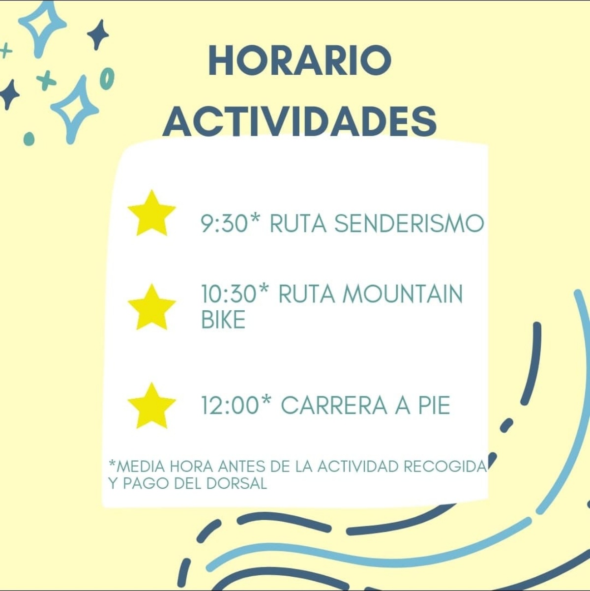 Horario de actividades del Día del Deporte Solidario en Munera