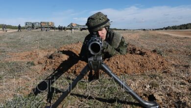 Foto de archivo de un militar en Chinchilla (Albacete)