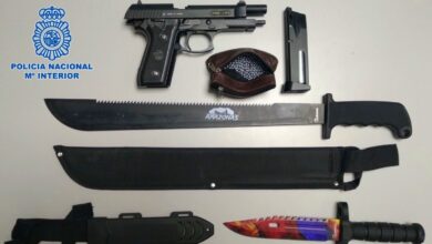 Armas incautadas en España a bandas latinas