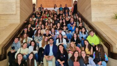 Alumnos Erasmus en su visita al Ayuntamiento de Albacete