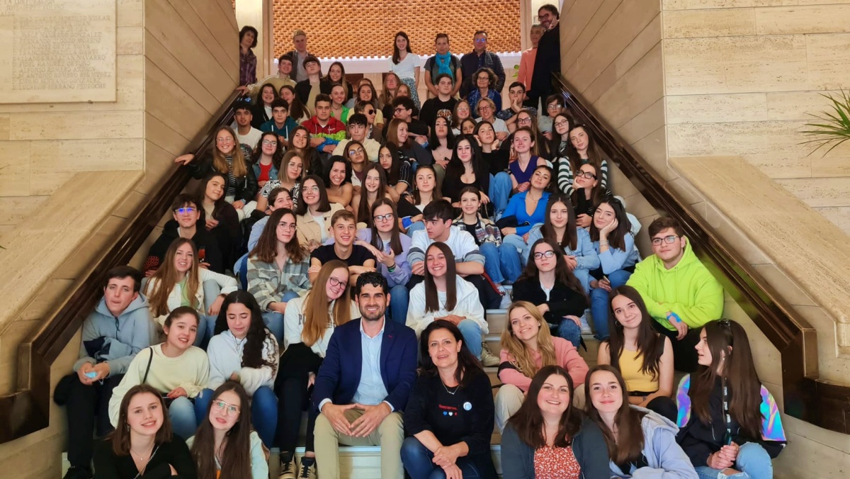 Alumnos Erasmus en su visita al Ayuntamiento de Albacete