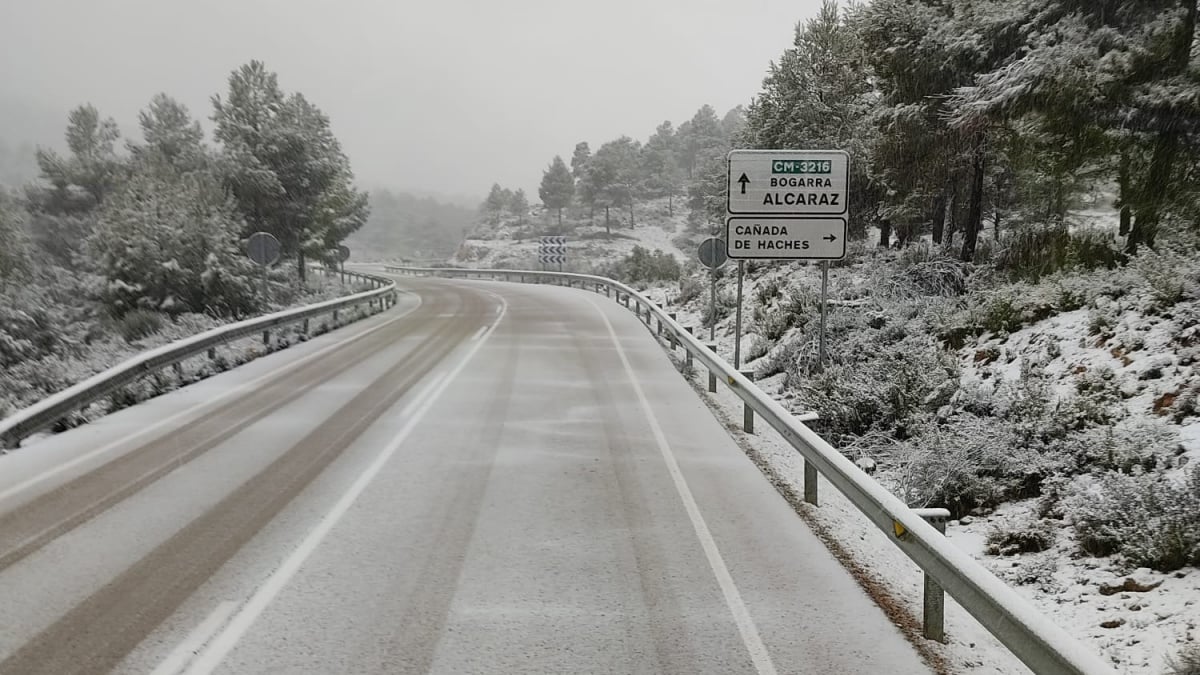 Nieva en la provincia de Albacete