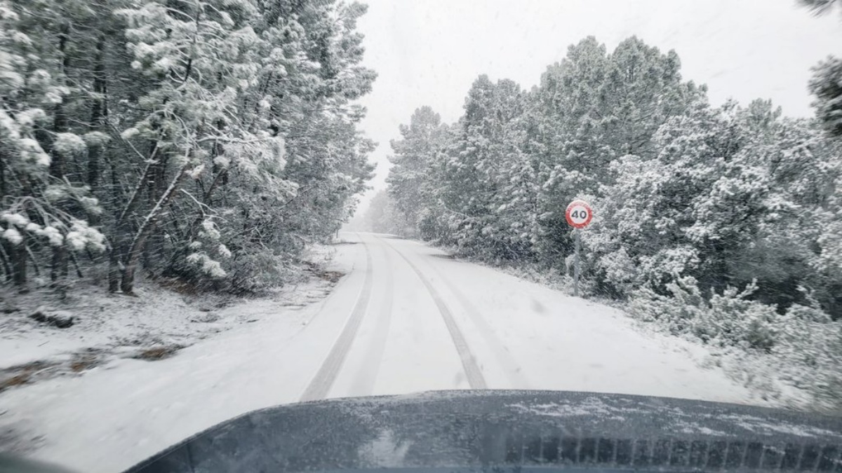 Nieve en la provincia de Albacete / Imagen: @PELYPATHFINDER