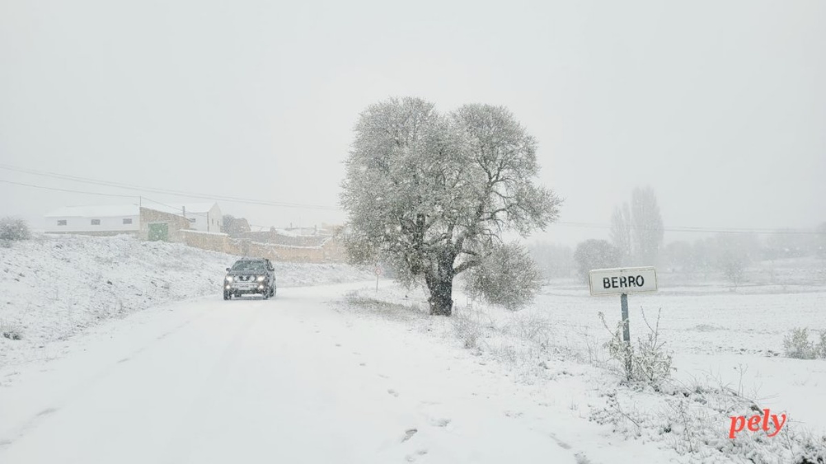 Nieve en la provincia de Albacete / Imagen: @PELYPATHFINDER