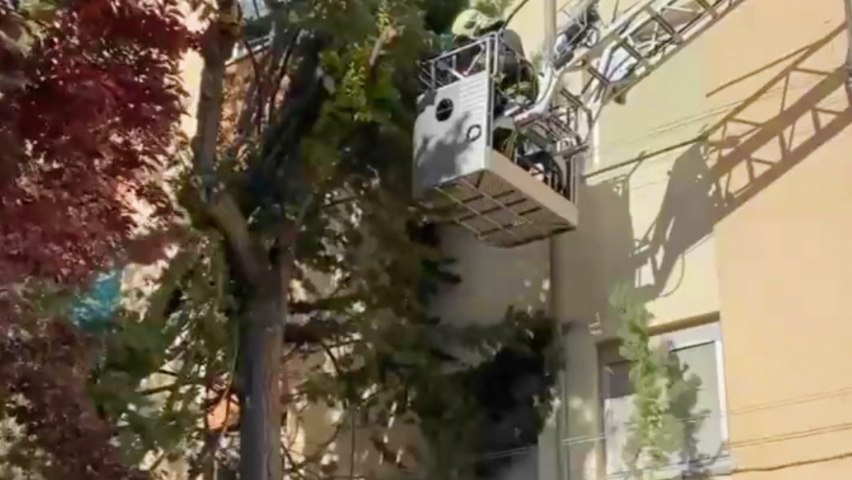 Intervención de los bomberos y la policía en Albacete