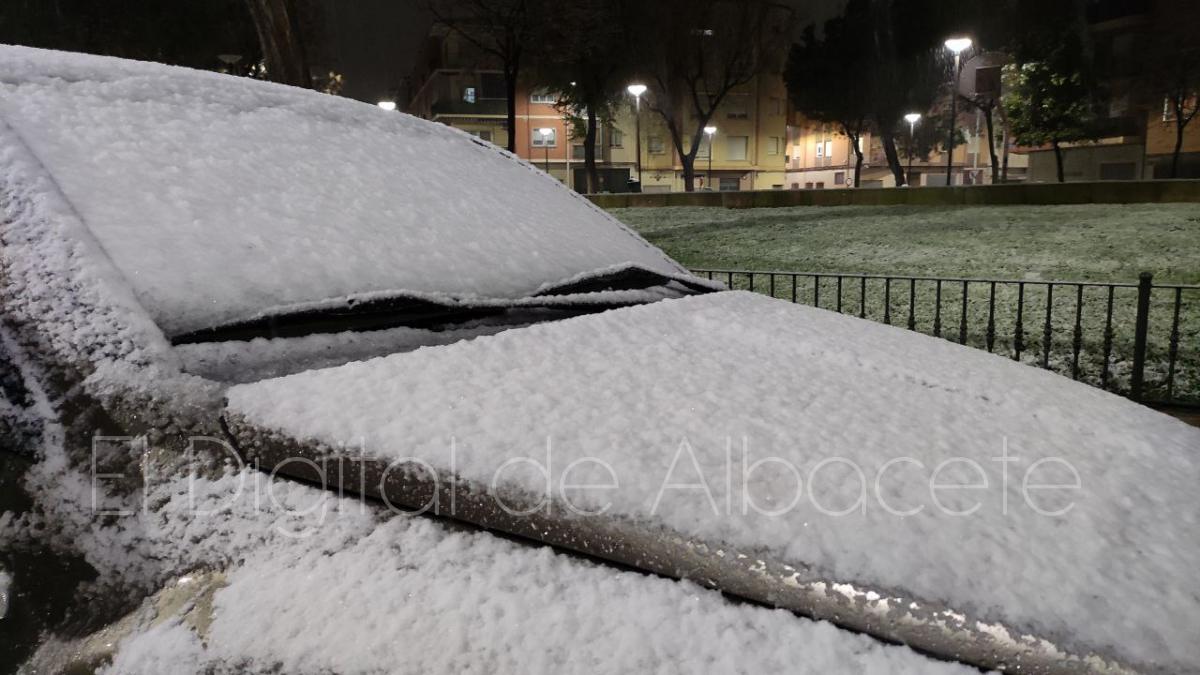 Nieve en la ciudad de Albacete 