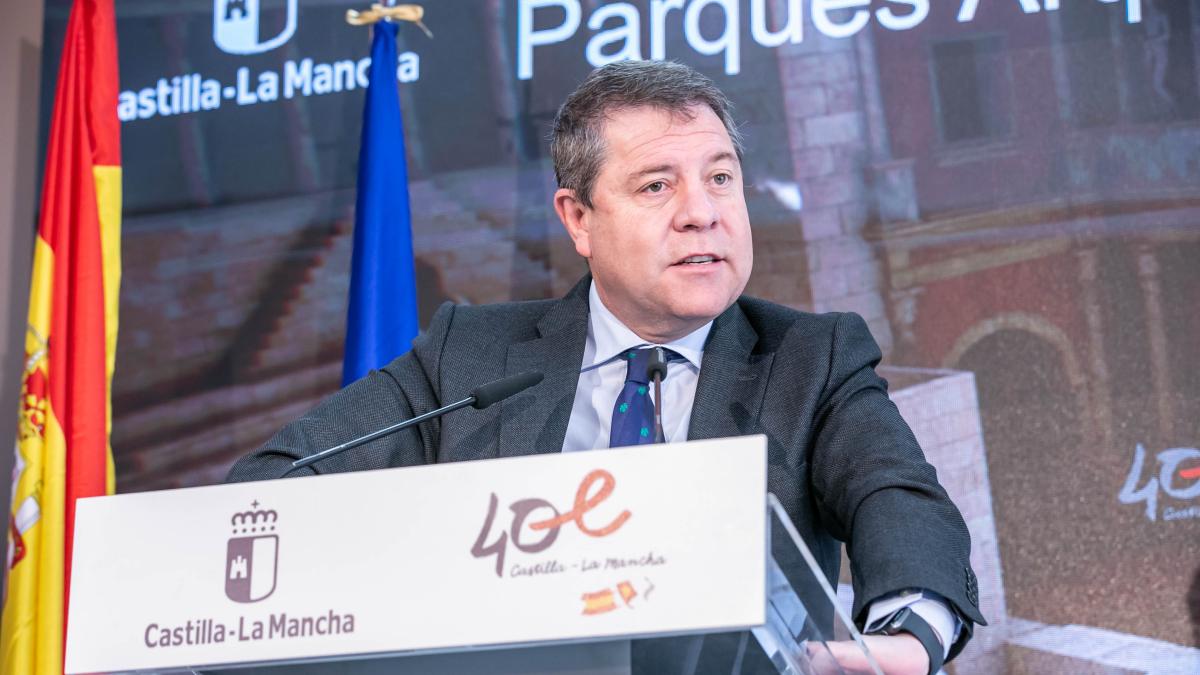 El jefe del Ejecutivo autonómico, Emiliano García-Page, presenta el proyecto de digitalización y virtualización de los parques arqueológicos de Castilla-La Mancha, en el Parque Arqueológico de Carranque, en la provincia de Toledo / JCCM