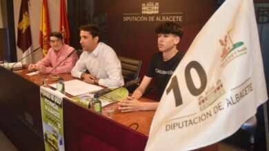 Un momento de la rueda de prensa ofrecida en la Diputación de Albacete