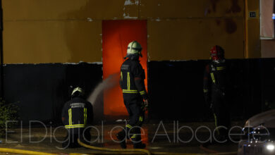 Incendio en una nave de Albacete / Foto: Ángel Chacón