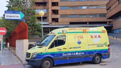 Ambulancia en el Hospital de Albacete