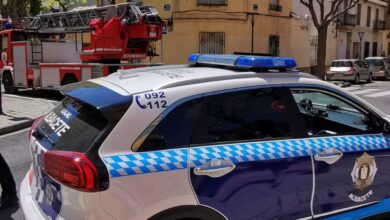 Intervención de los Bomberos y la Policía Local de Albacete