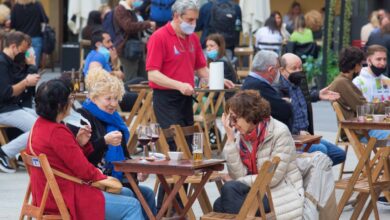 Terraza de un bar de Castilla-La Mancha