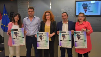 Foto de familia en la presentación de este evento solidario en Albacete