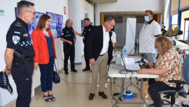 Donación de sangre en la Jefatura de la Policía Local de Albacete