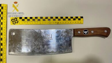 Arma blanca con el que fue agredida la sanitaria de Castilla-La Mancha
