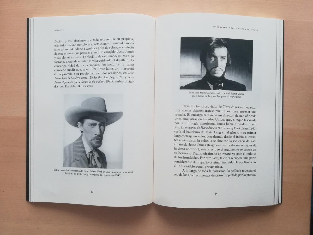 Hojas interiores de ‘Remake – Jesse James: Robos, citas y secuelas’. (Editorial ‘Shangrila’ 2022).