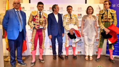 El torero de Albacete tras recoger el galardón