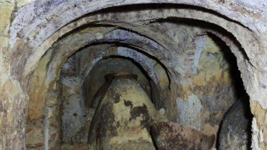 Una de las cuevas aparecidas en la Posada del Sol de La Roda (Albacete)