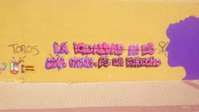 Mural atacado por los vándalos