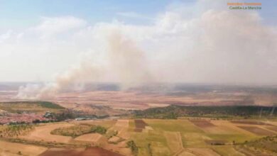 Incendio agrícola en Alcaraz (Albacete)