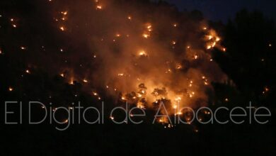 Foto de archivo de un incendio forestal en Albacete