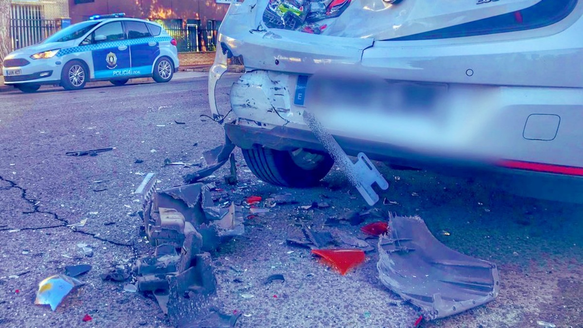 Accidente en Albacete - Foto de archivo