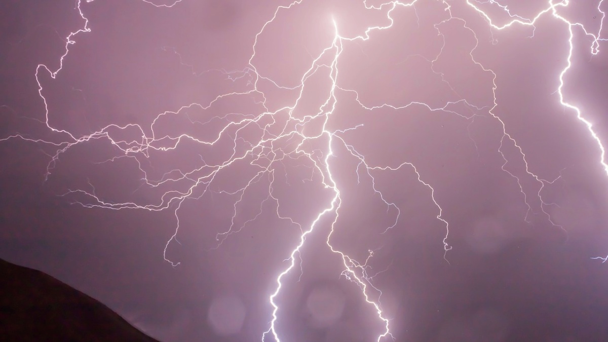 Una tormenta en Albacete - Foto de archivo