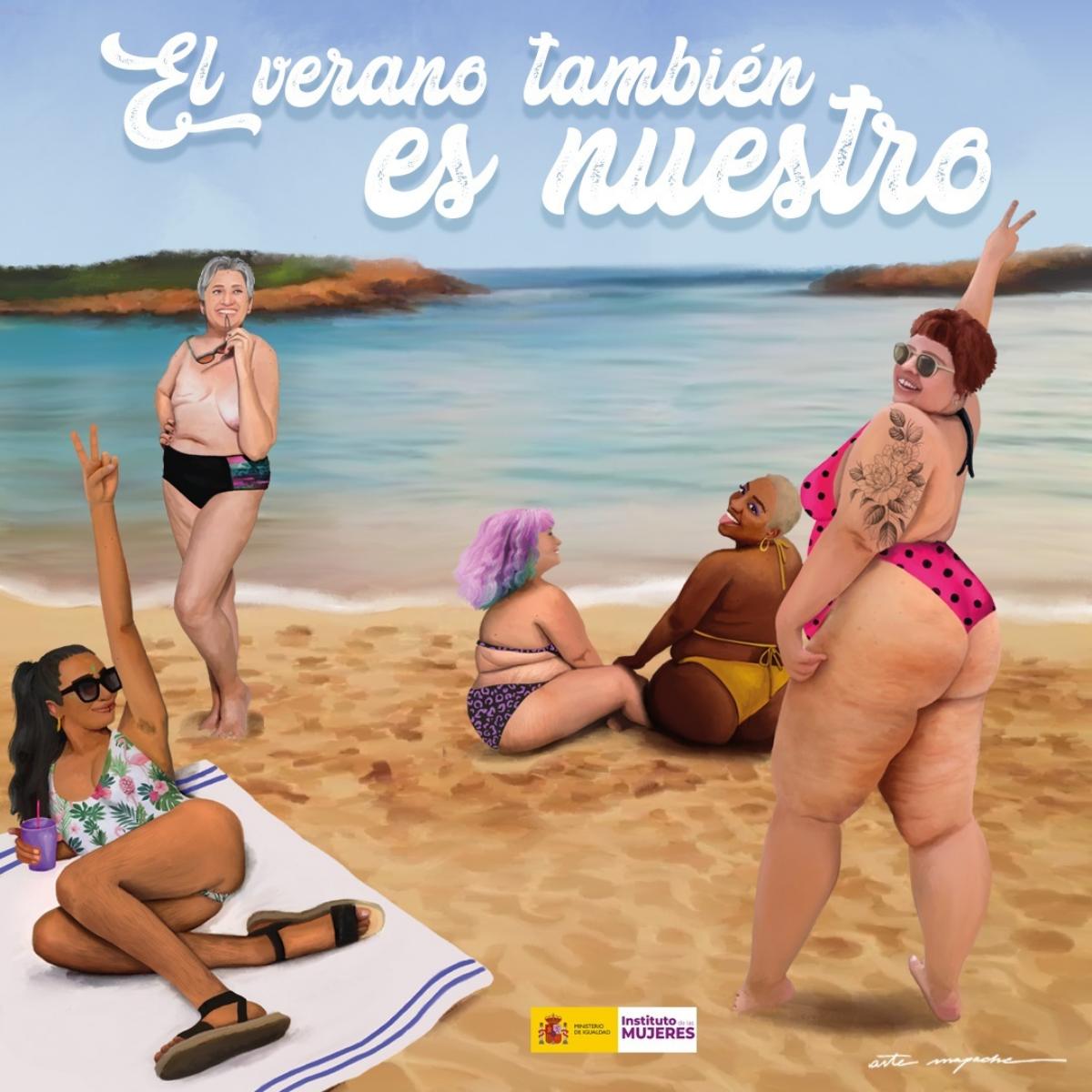 Cartel de la campaña 'El verano también es nuestro' del Instituto de las Mujeres / MINISTERIO DE IGUALDAD