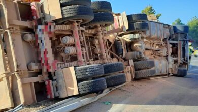 Foto de archivo de un accidente de camión en Castilla-La Mancha