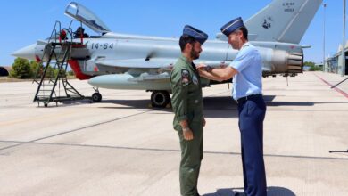 Uno de los pilotos de Albacete que han superado las 1.000 horas de vuelo en un Eurofighter